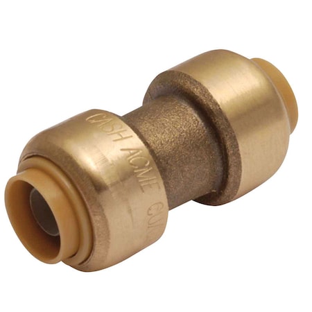 Sharkbite SharkBite Push to Connect 3/8 in. PTC X 3/8 in. D PTC Brass Coupling U006LFA